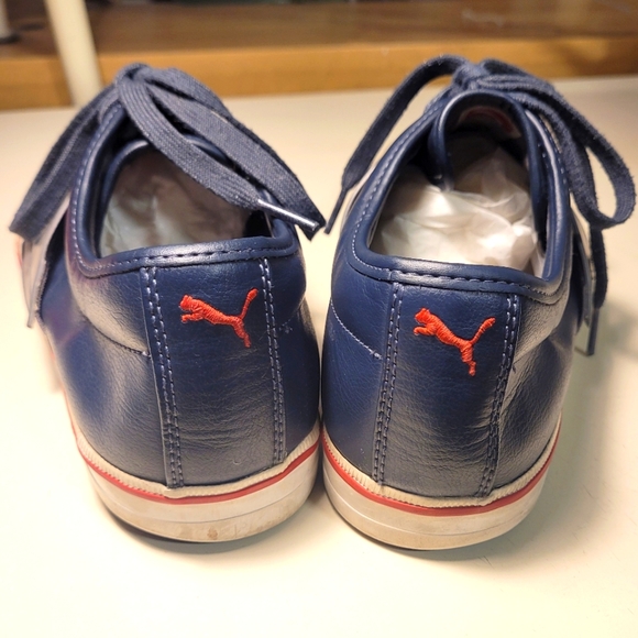 Men's lace up El Rey Puma  sneakers Blue and Grey size 10 - Picture 3 of 6